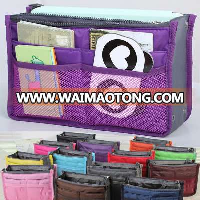 Factory Direct Promotional Bag in Bag Double Zipper Travel Washing Cosmetic Organizer Bag